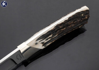 Buster Warenski Custom Knife Nickel Silver and Stag Hunter - Image 4