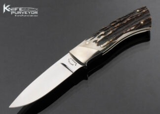 Buster Warenski Custom Knife Nickel Silver and Stag Hunter 16894