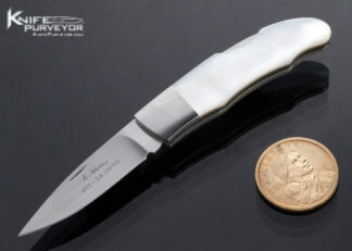 Koji Hara Custom Knife Mother of Pearl Lockback 16843