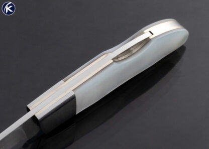 Koji Hara Custom Knife Mother of Pearl Lockback - Image 5
