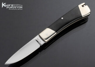 White Custom Knife Brown Micarta Tail Lock 16697