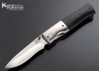 Walter Brend Custom Knife 1990 First Issue M2 Marauder Titanium Bolsters and Black Paper Micarta 16911