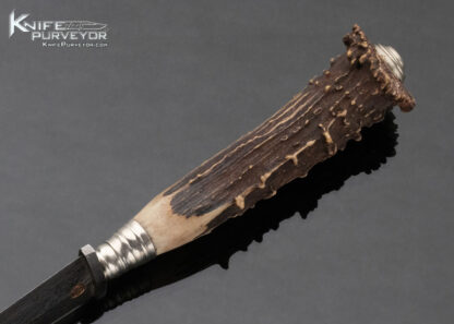 Paul Mueller Custom Knife Damascus and Popcorn Stag Dirk Circa mid-1930's - Image 5