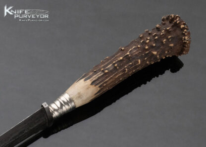 Paul Mueller Custom Knife Damascus and Popcorn Stag Dirk Circa mid-1930's - Image 4