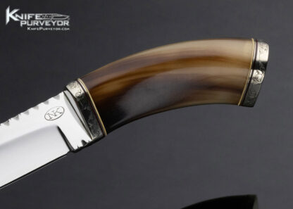 R.D. Nolen Custom Knife Polished Horn Skinner - Image 2