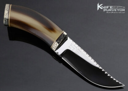 R.D. Nolen Custom Knife Polished Horn Skinner - Image 3