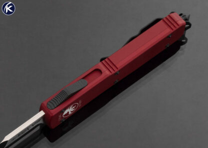 Microtech Custom Knife Ultratech Bayonet 27040 01/2011 Red OTF w Blk Pouch - Image 3