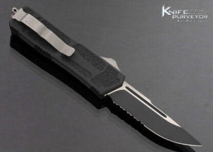 Microtech Custom Knife QD Scarab 2 Tone Blk Serrated w Tube - Image 2