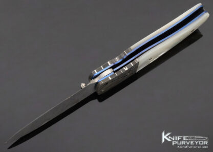 Sean-O'Hare-Custom-Knife-Mother-of-Pearl-Shell-and-Damascus—Linerlock-11451