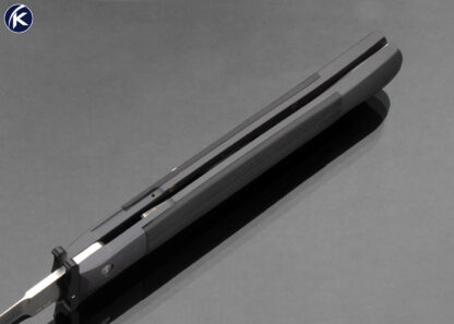 DKD Custom Knife Phantom Pre Production Black Aluminum with Black G10 Auto - Image 5