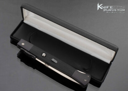 DKD Custom Knife Phantom Pre Production Black Aluminum with Black G10 Auto - Image 3