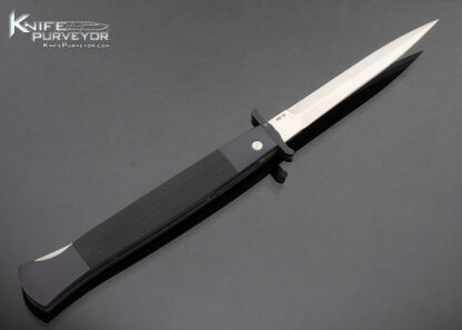 DKD Custom Knife Phantom Pre Production Black Aluminum with Black G10 Auto - Image 2
