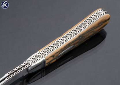 Rusty Preston Custom Knife 2 Blade Mammoth Trapper Slip Joint - Image 4