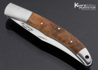 Scott Sawby Custom Knife Wood Texas Tooth Pick Self Lock - Image 2