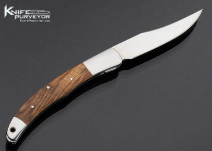 Scott Sawby Custom Knife Wood Texas Tooth Pick Self Lock - Image 3