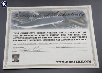 Vaughn Neeley Custom Knife Lile First Blood #25 Survival Knife 17098