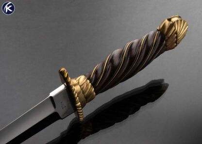 Lloyd Hale Custom Knife Brass and Fluted Rosewood "Arkansas Toothpick” - Image 4