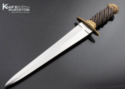 Lloyd Hale Custom Knife Brass and Fluted Rosewood "Arkansas Toothpick” 16817