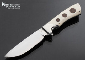 Norman Levine Custom Knife Mammoth and Rosewood Inlaid Hunting Knife 1976 16823