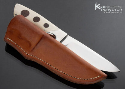 Norman Levine Custom Knife Mammoth and Rosewood Inlaid Hunting Knife 1976 16823