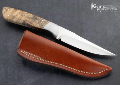 Ron Gaston Custom Knife Burl Wood Fighter - Image 3