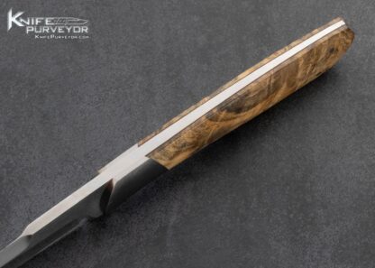 Ron Gaston Custom Knife Burl Wood Fighter - Image 4