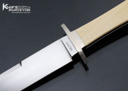DE Henry Custom Knife  #112 Mammoth Bowie "Art Segal"with Hairline Cracks - Image 2