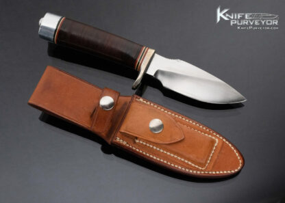 Randall Knives Custom Knife Stacked Leather Model 11 4 Inch Alaska Skinner - Image 2