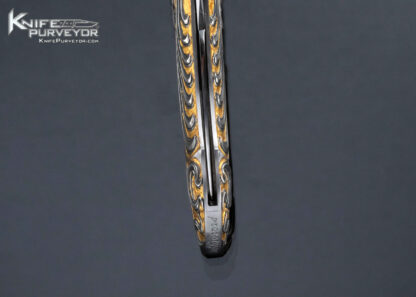 Alex Gev Custom Knife Sole Authorship Engraved Folder with 24Kt Gold Inlays 16272
