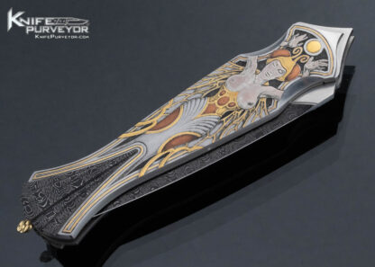 Matthew Lerch Custom Knife Jon Robyn Engraved Credit Card Automatic Linerlock - Image 3