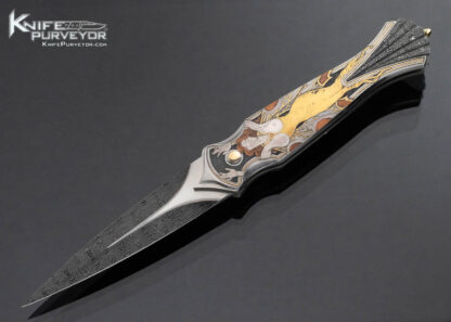 Matthew Lerch Custom Knife Jon Robyn Engraved Credit Card Automatic Linerlock 16275
