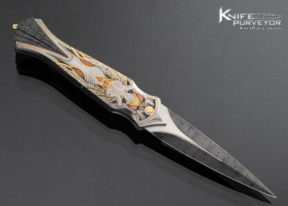 Matthew Lerch Custom Knife Jon Robyn Engraved Credit Card Automatic Linerlock - Image 4