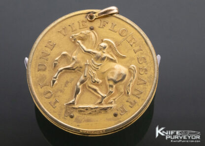 Toi Une Vie Florissante Gold 2 Blade Coin Knife - Image 4