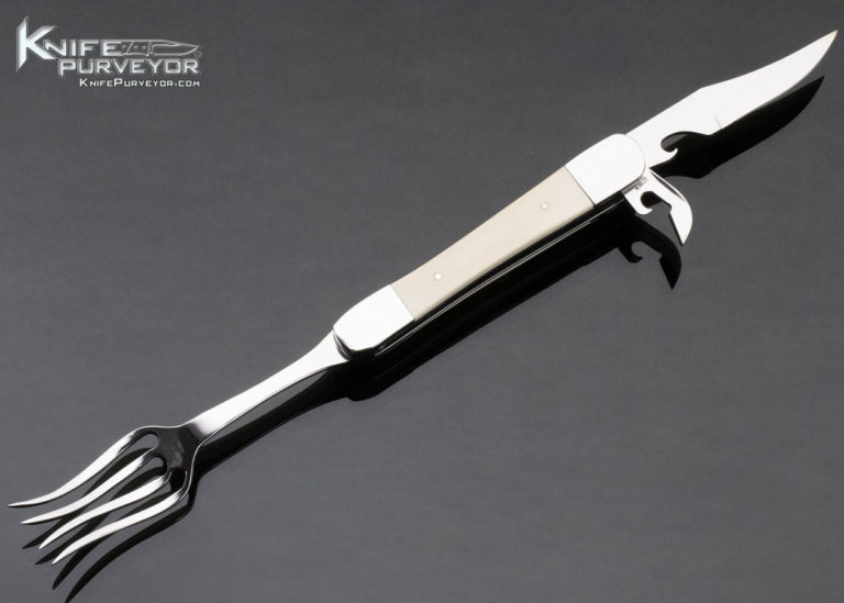 Wayne Hensley Custom Knife Hobo Fork and Knife with Can Opener Knife